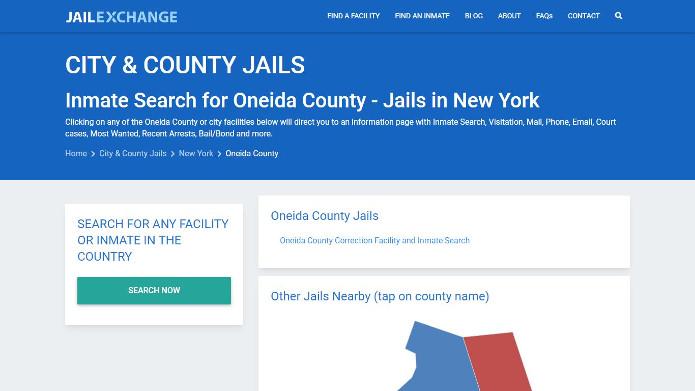 Inmate Search for Oneida County | Jails in New York - Jail Exchange